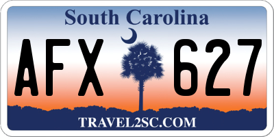 SC license plate AFX627