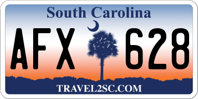 SC license plate AFX628