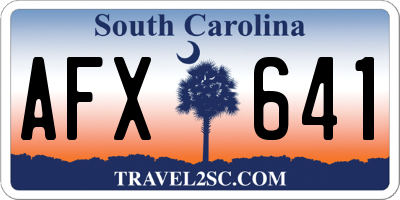 SC license plate AFX641