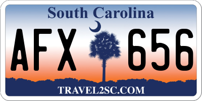 SC license plate AFX656