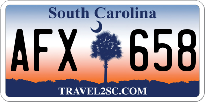 SC license plate AFX658