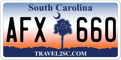 SC license plate AFX660