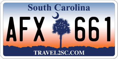 SC license plate AFX661