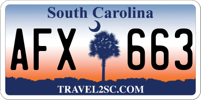 SC license plate AFX663