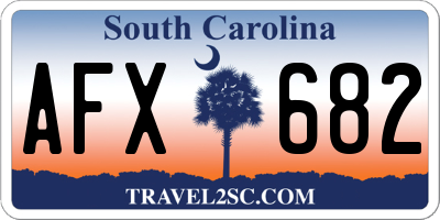 SC license plate AFX682