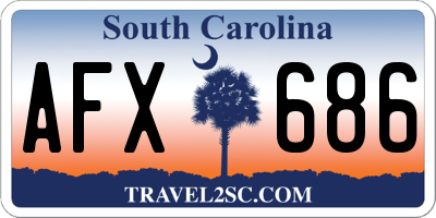 SC license plate AFX686