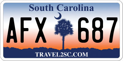 SC license plate AFX687