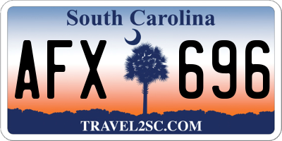 SC license plate AFX696
