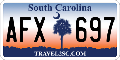 SC license plate AFX697