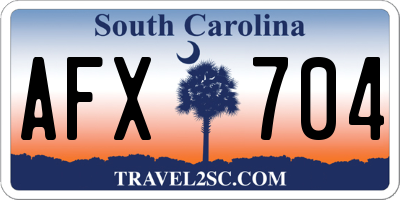 SC license plate AFX704