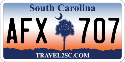 SC license plate AFX707
