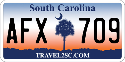SC license plate AFX709