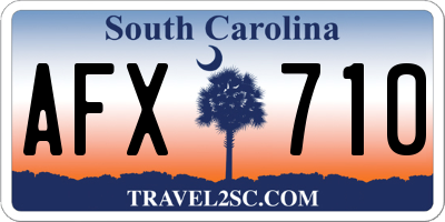 SC license plate AFX710