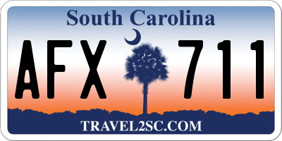 SC license plate AFX711