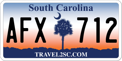 SC license plate AFX712
