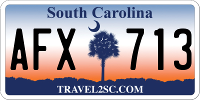 SC license plate AFX713