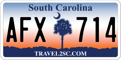 SC license plate AFX714
