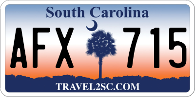 SC license plate AFX715