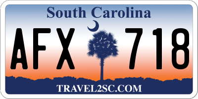 SC license plate AFX718