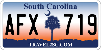 SC license plate AFX719