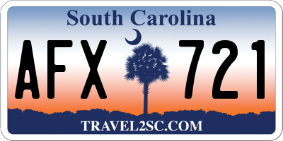 SC license plate AFX721