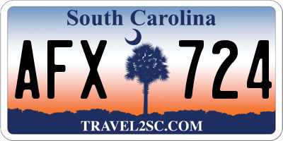 SC license plate AFX724