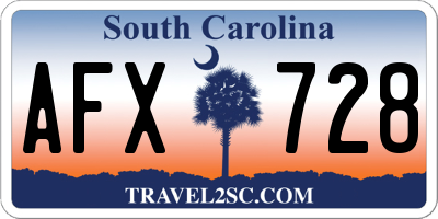 SC license plate AFX728