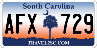 SC license plate AFX729