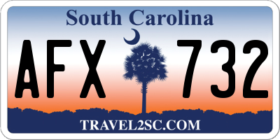 SC license plate AFX732