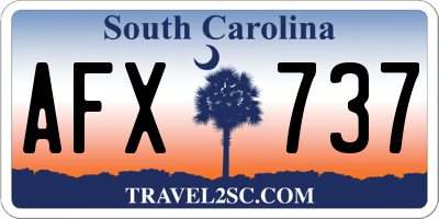 SC license plate AFX737