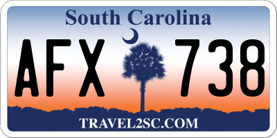 SC license plate AFX738
