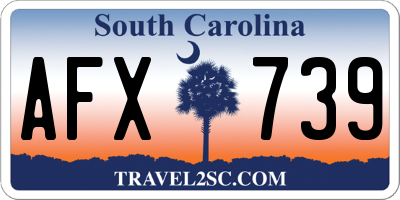 SC license plate AFX739