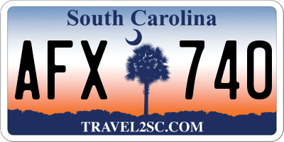 SC license plate AFX740