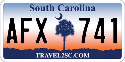 SC license plate AFX741
