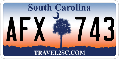 SC license plate AFX743