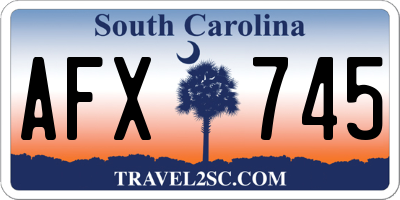 SC license plate AFX745