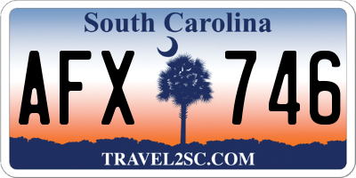 SC license plate AFX746