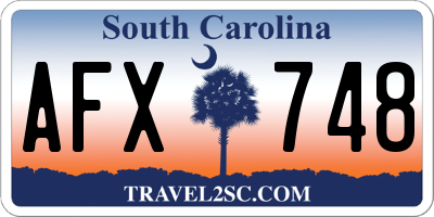 SC license plate AFX748