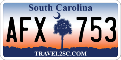 SC license plate AFX753