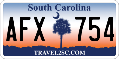 SC license plate AFX754