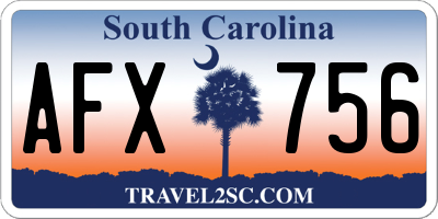 SC license plate AFX756