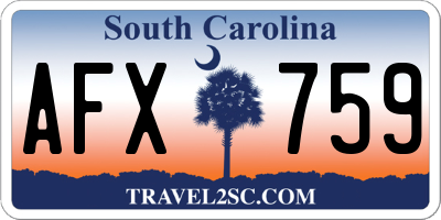 SC license plate AFX759