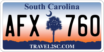 SC license plate AFX760