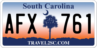 SC license plate AFX761