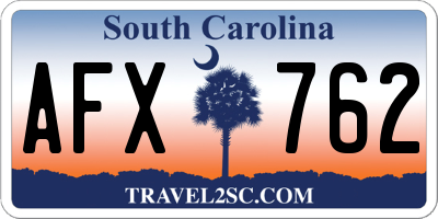SC license plate AFX762