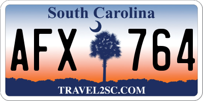 SC license plate AFX764