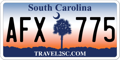 SC license plate AFX775