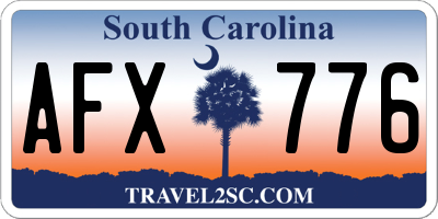 SC license plate AFX776