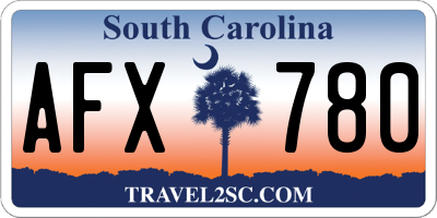SC license plate AFX780