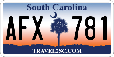 SC license plate AFX781
